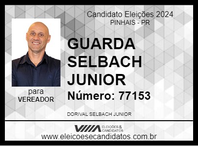 Candidato GUARDA SELBACH JUNIOR 2024 - PINHAIS - Eleições