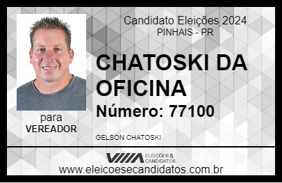 Candidato CHATOSKI DA OFICINA 2024 - PINHAIS - Eleições