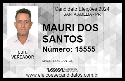 Candidato MAURI DOS SANTOS 2024 - SANTA AMÉLIA - Eleições