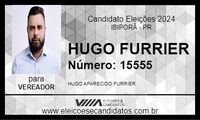 Candidato HUGO FURRIER 2024 - IBIPORÃ - Eleições