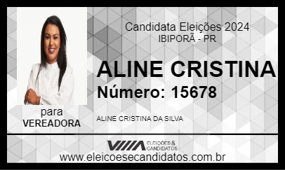 Candidato ALINE CRISTINA 2024 - IBIPORÃ - Eleições