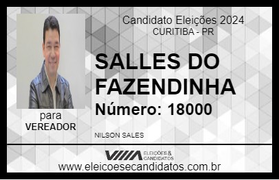 Candidato SALLES DO FAZENDINHA 2024 - CURITIBA - Eleições