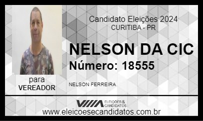 Candidato NELSON DO SABARÁ 2024 - CURITIBA - Eleições