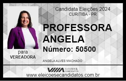 Candidato PROFESSORA ANGELA 2024 - CURITIBA - Eleições