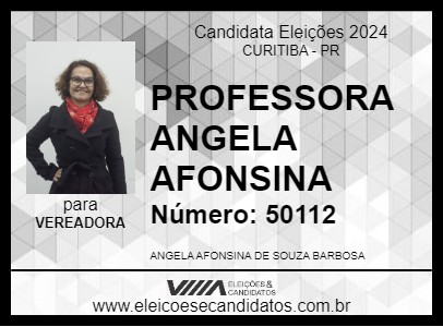 Candidato PROFESSORA ANGELA AFONSINA 2024 - CURITIBA - Eleições