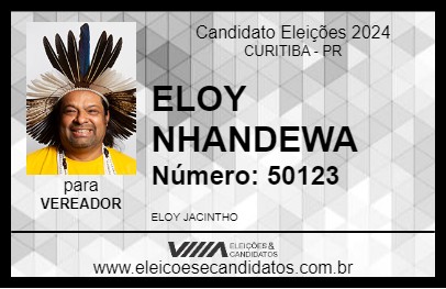 Candidato ELOY NHANDEWA 2024 - CURITIBA - Eleições