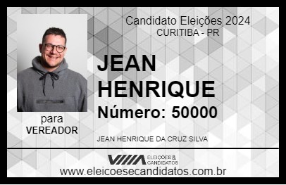 Candidato JEAN HENRIQUE 2024 - CURITIBA - Eleições