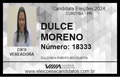 Candidato DULCE MORENO 2024 - CURITIBA - Eleições