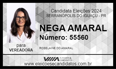 Candidato NEGA AMARAL 2024 - SERRANÓPOLIS DO IGUAÇU - Eleições