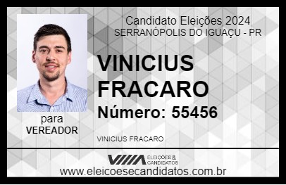 Candidato VINICIUS FRACARO 2024 - SERRANÓPOLIS DO IGUAÇU - Eleições