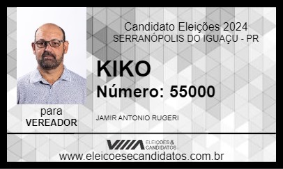 Candidato KIKO 2024 - SERRANÓPOLIS DO IGUAÇU - Eleições