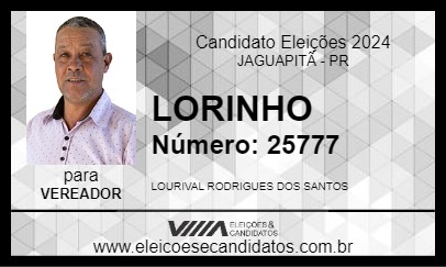 Candidato LORINHO 2024 - JAGUAPITÃ - Eleições