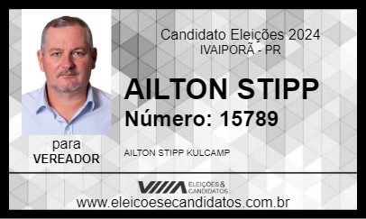 Candidato AILTON STIPP 2024 - IVAIPORÃ - Eleições