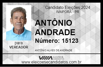 Candidato ANTÔNIO ANDRADE 2024 - IVAIPORÃ - Eleições