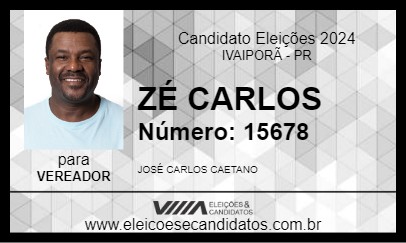 Candidato ZÉ CARLOS 2024 - IVAIPORÃ - Eleições