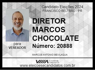 Candidato DIRETOR MARCOS CHOCOLATE 2024 - FRANCISCO BELTRÃO - Eleições