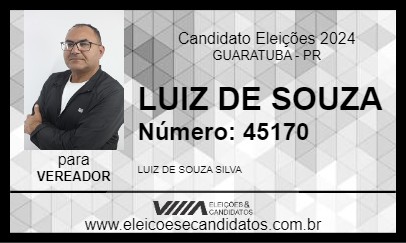 Candidato LUIZ DE SOUZA 2024 - GUARATUBA - Eleições