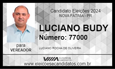 Candidato LUCIANO BUDY 2024 - NOVA FÁTIMA - Eleições