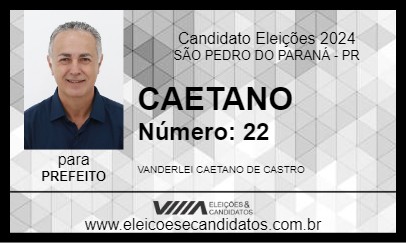 Candidato CAETANO 2024 - SÃO PEDRO DO PARANÁ - Eleições