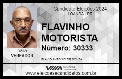 Candidato FLAVINHO MOTORISTA 2024 - LOANDA - Eleições