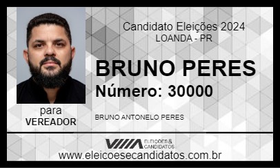 Candidato BRUNO PERES 2024 - LOANDA - Eleições