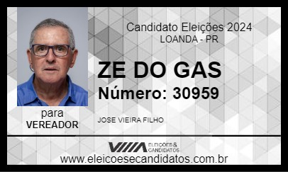 Candidato ZE DO GAS 2024 - LOANDA - Eleições