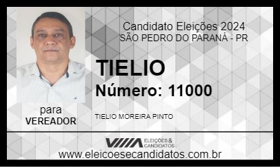 Candidato TIELIO 2024 - SÃO PEDRO DO PARANÁ - Eleições