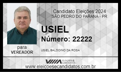 Candidato USIEL 2024 - SÃO PEDRO DO PARANÁ - Eleições