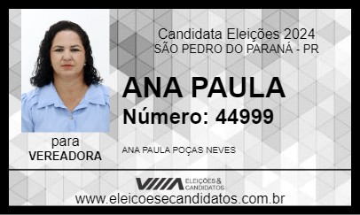 Candidato ANA PAULA 2024 - SÃO PEDRO DO PARANÁ - Eleições