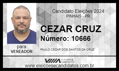 Candidato CEZAR CRUZ 2024 - PINHAIS - Eleições