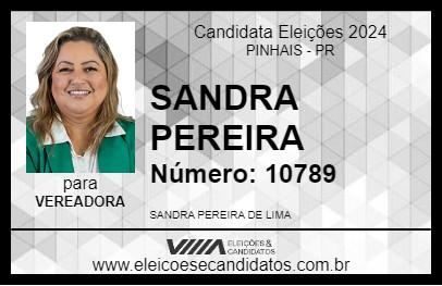 Candidato SANDRA PEREIRA 2024 - PINHAIS - Eleições