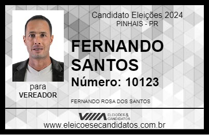 Candidato FERNANDO SANTOS 2024 - PINHAIS - Eleições