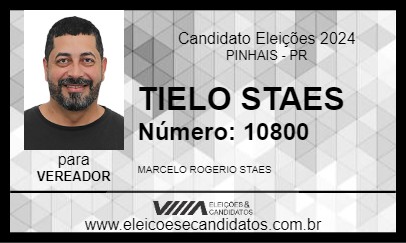 Candidato TIELO STAES 2024 - PINHAIS - Eleições