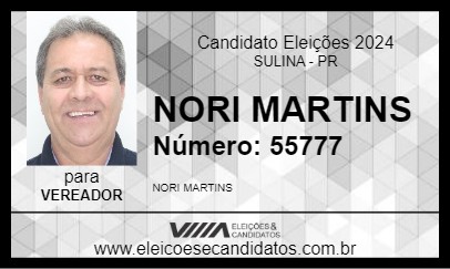 Candidato NORI MARTINS 2024 - SULINA - Eleições