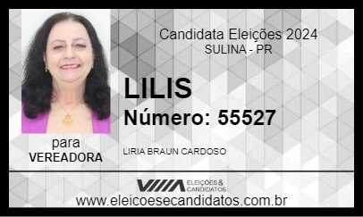 Candidato LILIS 2024 - SULINA - Eleições