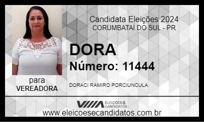 Candidato DORA 2024 - CORUMBATAÍ DO SUL - Eleições