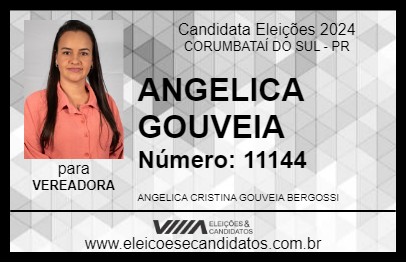 Candidato ANGELICA GOUVEIA 2024 - CORUMBATAÍ DO SUL - Eleições