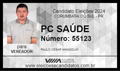 Candidato PC SAÚDE 2024 - CORUMBATAÍ DO SUL - Eleições