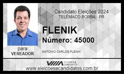 Candidato FLENIK 2024 - TELÊMACO BORBA - Eleições