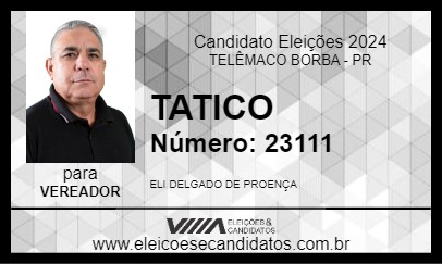 Candidato TATICO 2024 - TELÊMACO BORBA - Eleições