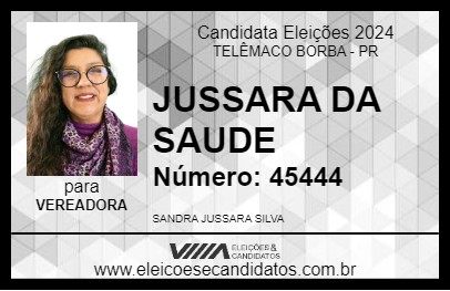 Candidato JUSSARA ACS ASSISTENTE SOCIAL 2024 - TELÊMACO BORBA - Eleições