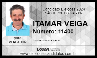 Candidato ITAMAR VEIGA 2024 - SÃO JORGE DO IVAÍ - Eleições