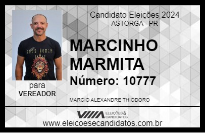 Candidato MARCINHO MARMITA 2024 - ASTORGA - Eleições