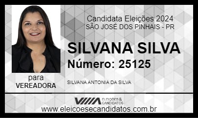 Candidato SILVANA SILVA 2024 - SÃO JOSÉ DOS PINHAIS - Eleições