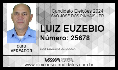 Candidato LUIZ EUZEBIO 2024 - SÃO JOSÉ DOS PINHAIS - Eleições