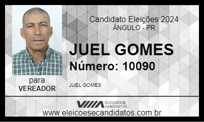 Candidato JUEL GOMES 2024 - ÂNGULO - Eleições