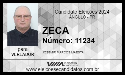 Candidato ZECA 2024 - ÂNGULO - Eleições