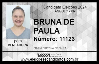 Candidato BRUNA DE PAULA 2024 - ÂNGULO - Eleições