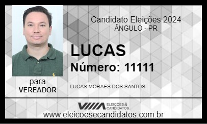 Candidato LUCAS 2024 - ÂNGULO - Eleições