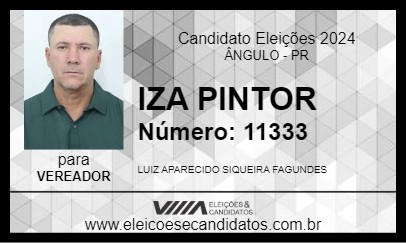 Candidato IZA PINTOR 2024 - ÂNGULO - Eleições